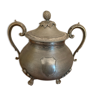 Silver metal pot