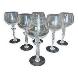 6 crystal balloon glasses