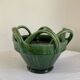 Vintage green glazed ceramic planter / cache-pot, Meyssac