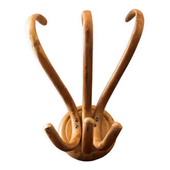 Vintage 3-spoke curved wood hook