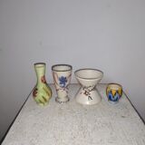 4 ceramic vases from Vallauris
