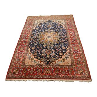 Handmade Persian oriental carpet Isfahan 225 x 146 cm