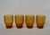 Lot de 4 verres ambrés Pernod années 70