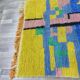 Handwoven natural wool rug, size 1.5/2.5 m.