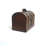 Monogrammed wooden chest