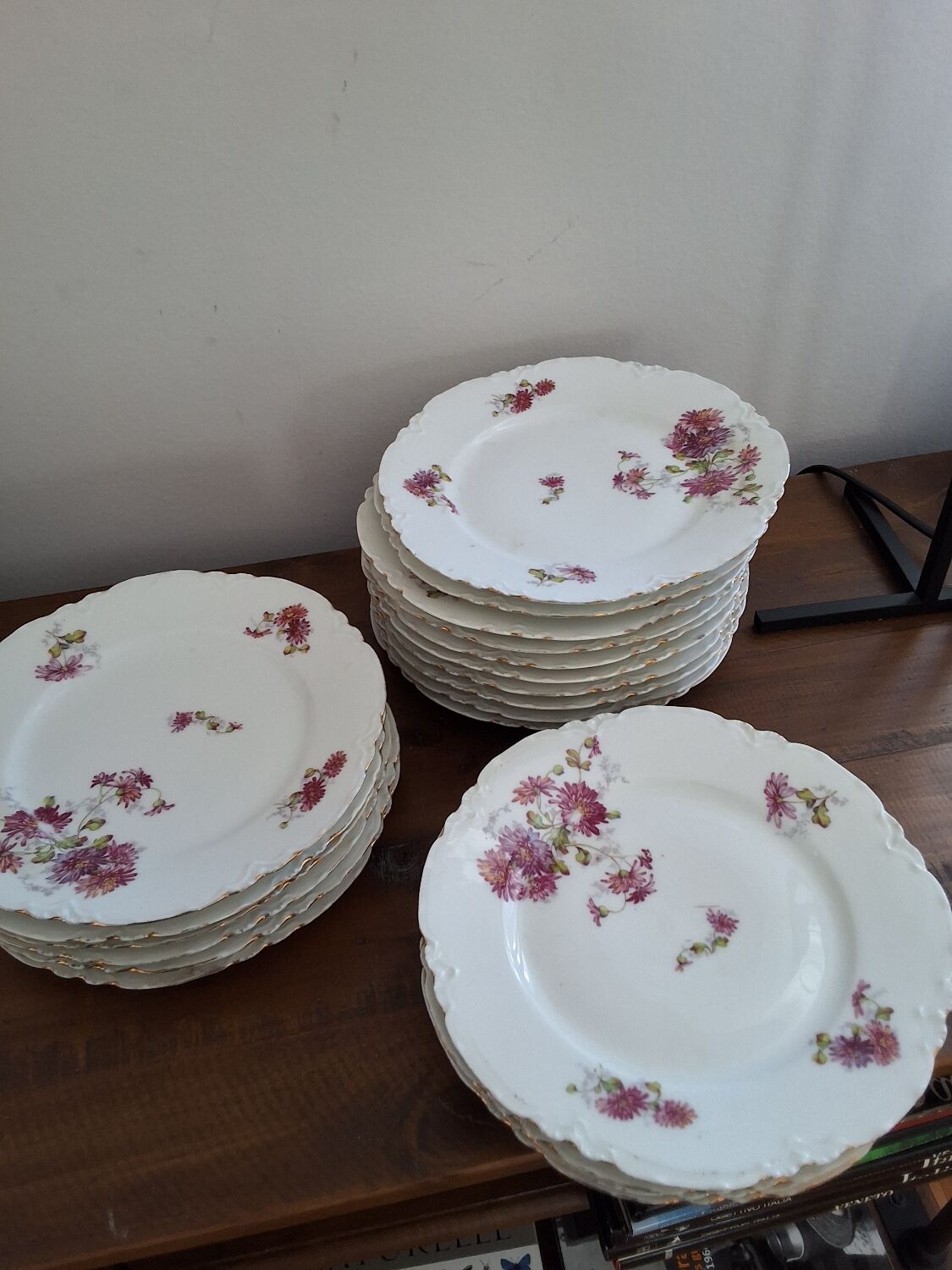 12 VINTAGE PORCELAIN PLATES "HAVILAND"