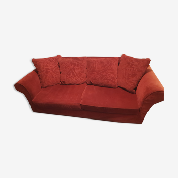 Art deco sofa in struck velvet