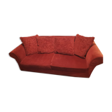 Art deco sofa in struck velvet