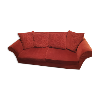 Art deco sofa in struck velvet