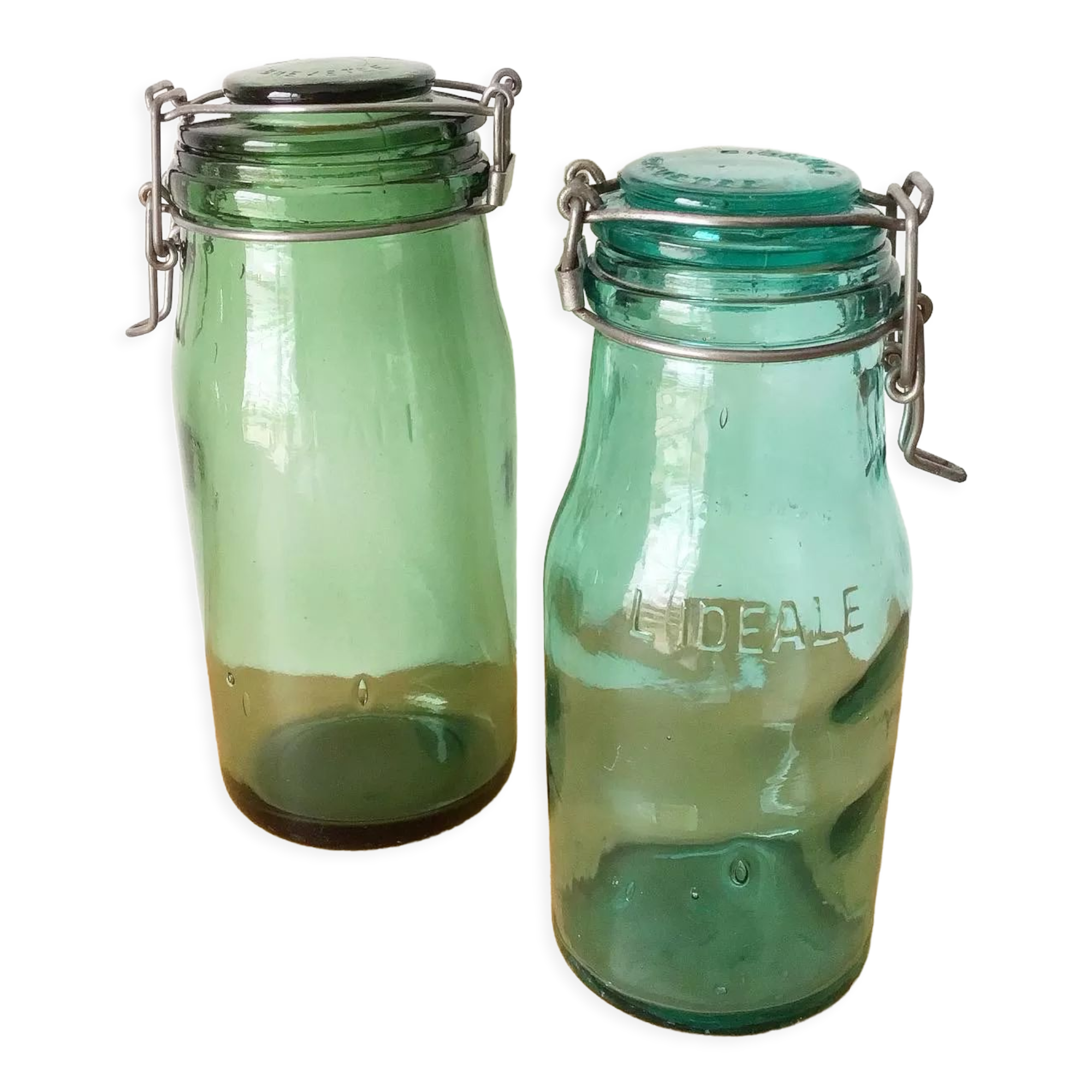 2 vintage jars ideal