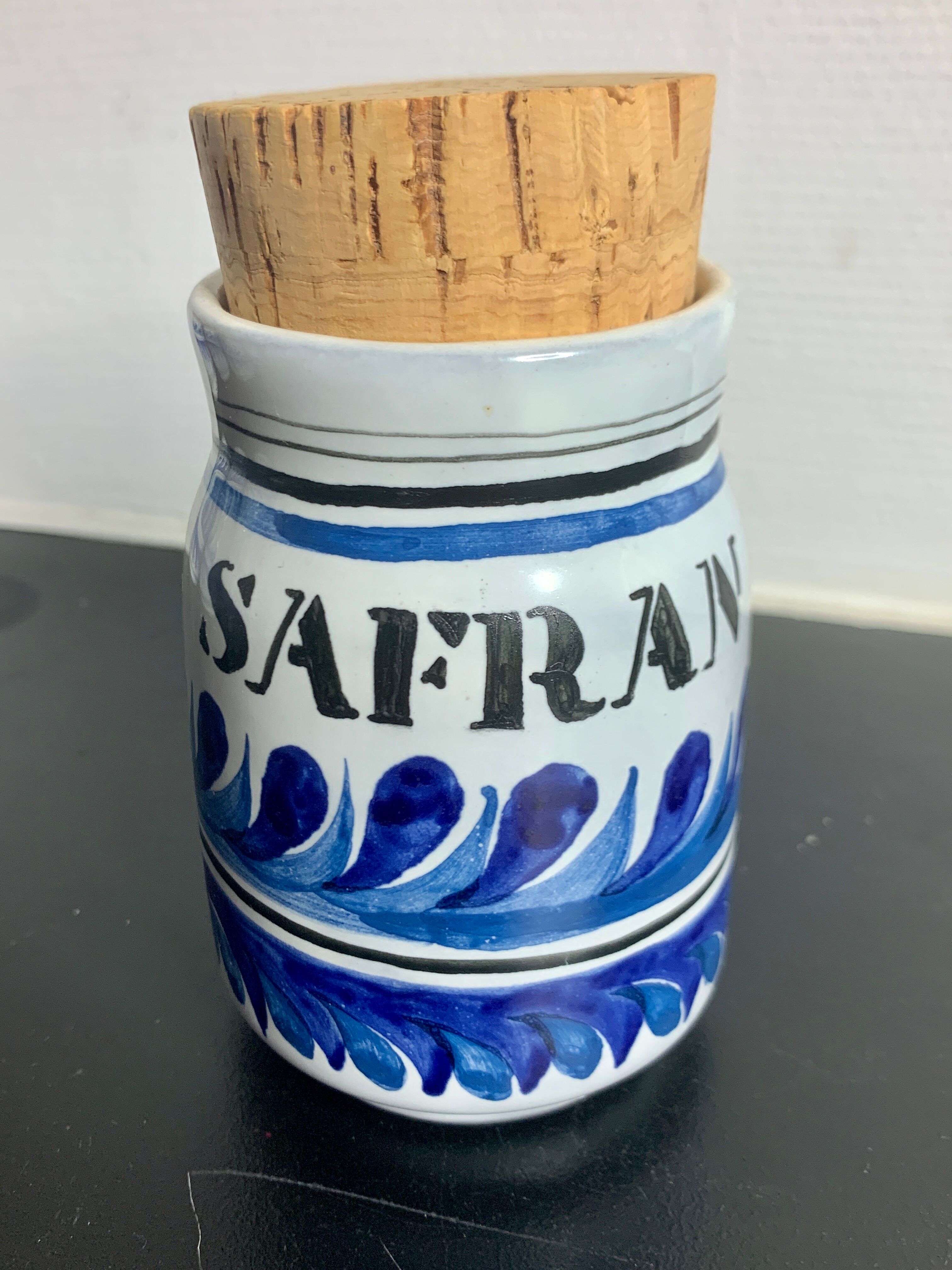 Set of 8 ceramic spice pots by Roger Capron