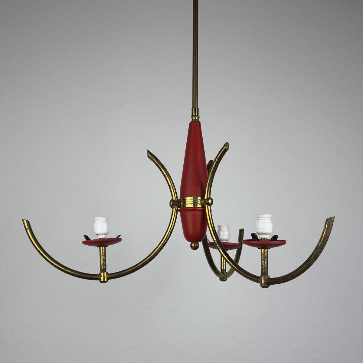 Mid-century chandelier by Stilnovo, Italy, 1940s-1950s.