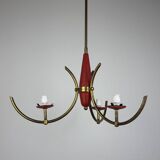 Mid-century chandelier by Stilnovo, Italy, 1940s-1950s.
