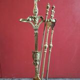 Bronze fireplace set
