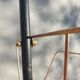 1950 floor lamp with ball head and magazine holders brass ball fasteners