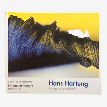 Affiche d'exposition d'après Hans Hartung fondation Maeght 2008