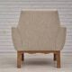 1970s, Danish lounge chair, furniture wool, oak wood, original condition.