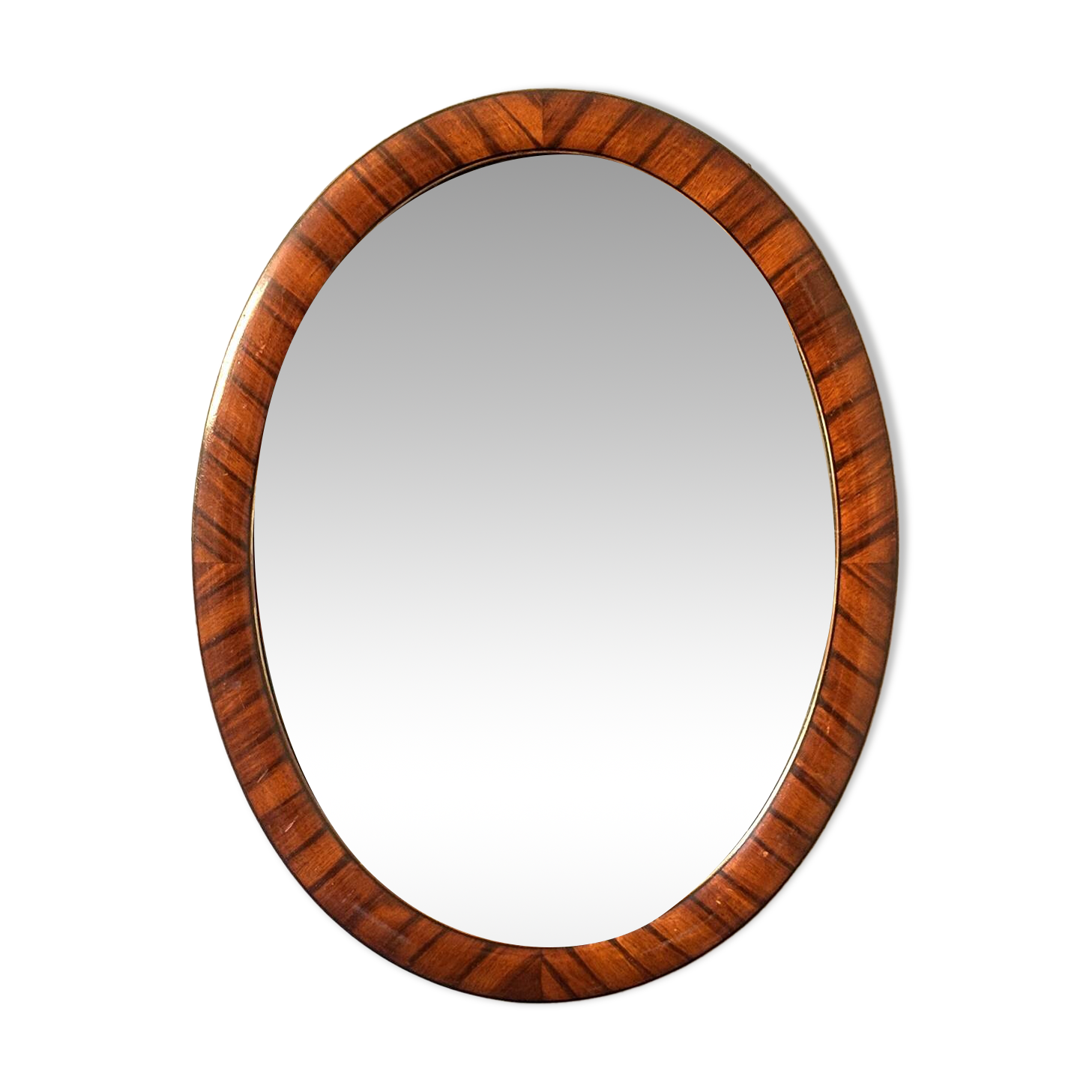 Vintage Mid Century Mirror with Inlaid Edge