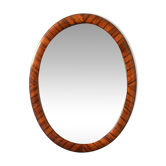 Miroir vintage Mid Century bord marqueté