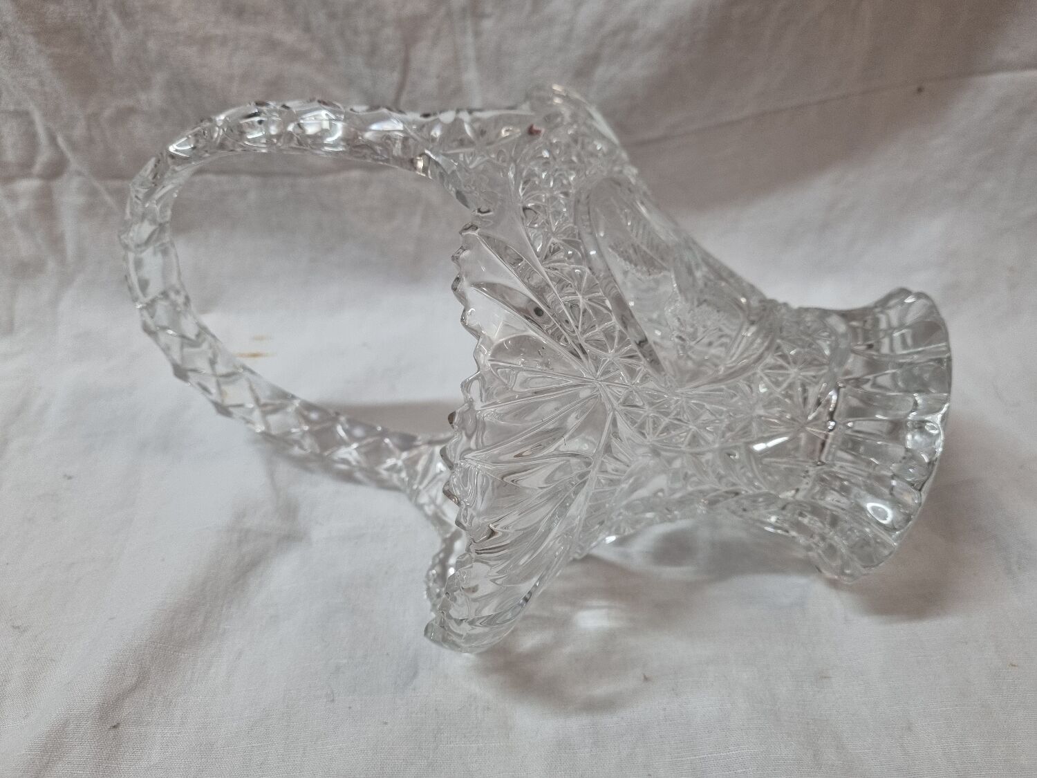 Bohemian crystal fruit basket