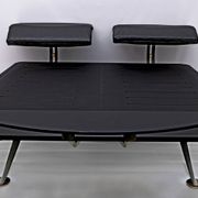 King Size double bed in brass and steel "Adia" by Paolo Piva for B&B, 1980s.