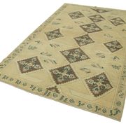1960s handmade oriental beige rug 154 cm x 247 cm