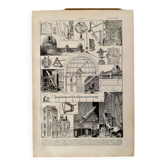 Lithographie sur l'astronomie - 1920