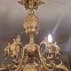 Gilded bronze chandelier 6 lights XIX th
