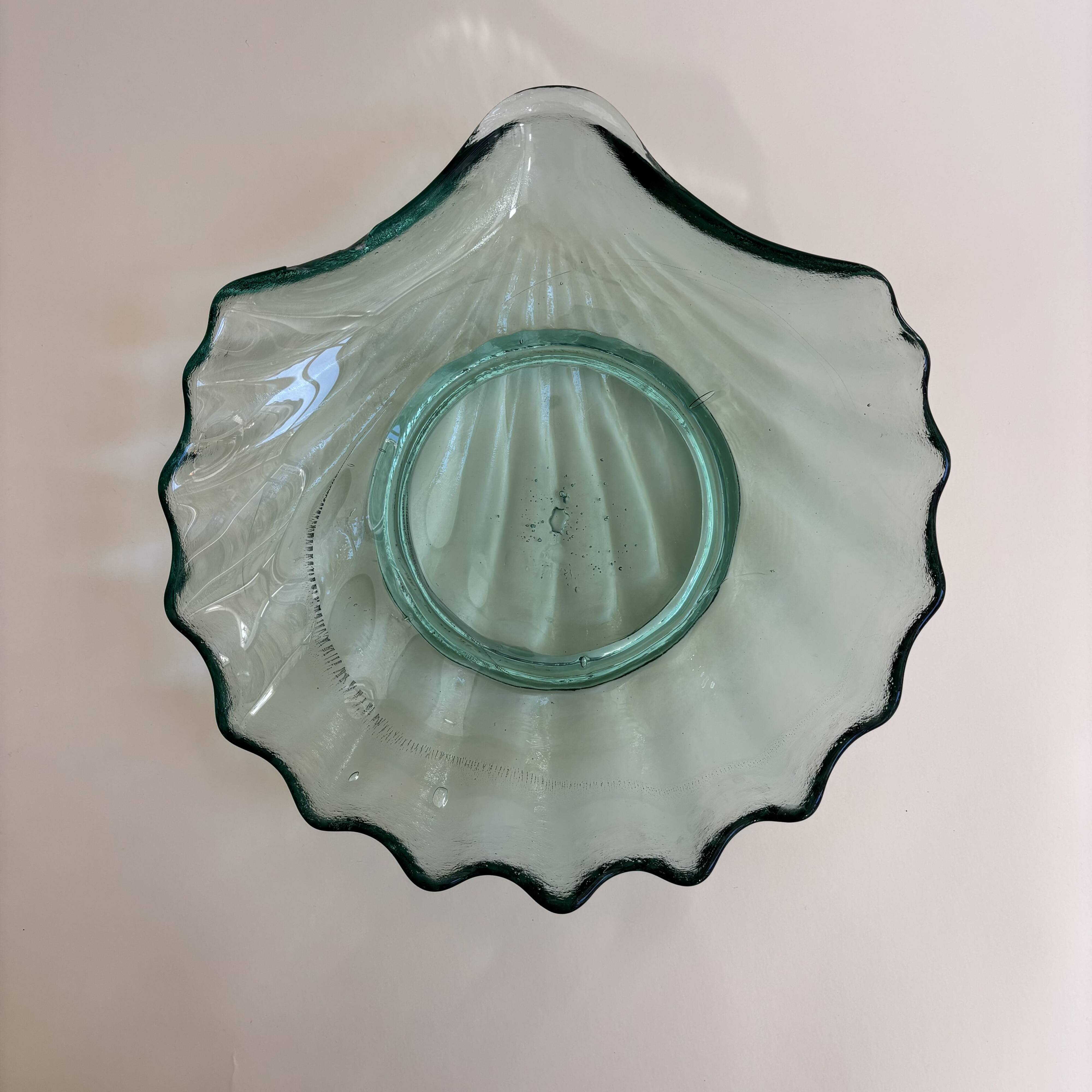 Vintage glass shell dish