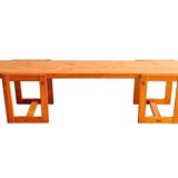 Edvin Helseth pine bench model Trybo, for the Trysil ski resort, Norway, 1964