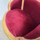 Fauteuil bois doré et velours rouge Louis XVI
