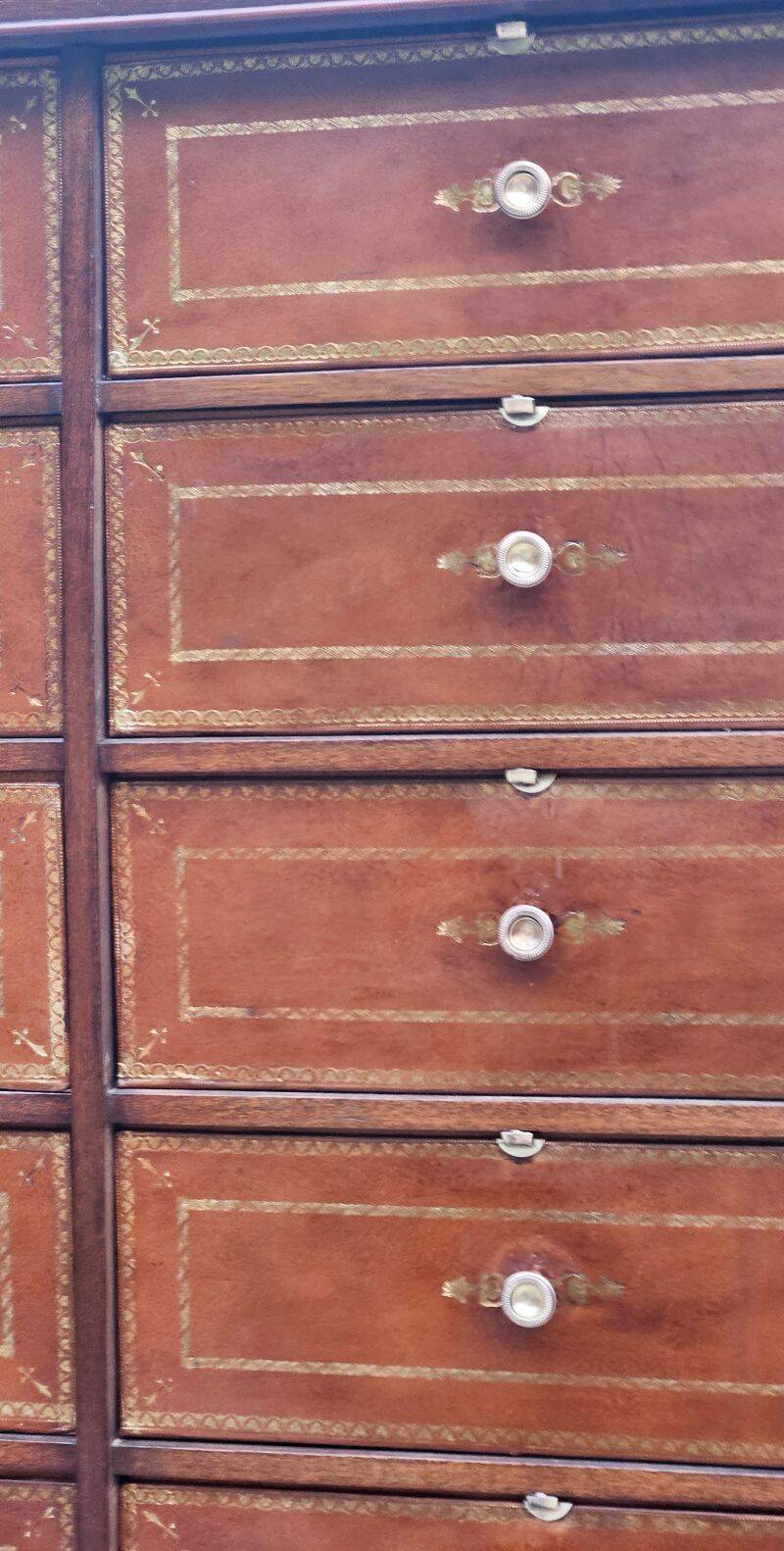 Notary Filing Cabinet with 20 Drawers Opening with Flaps