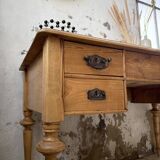 Blonde walnut desk and pine top 1900