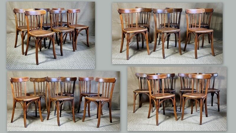 Set 6 Luterma chairs from the brewery of Lutterbach 40s