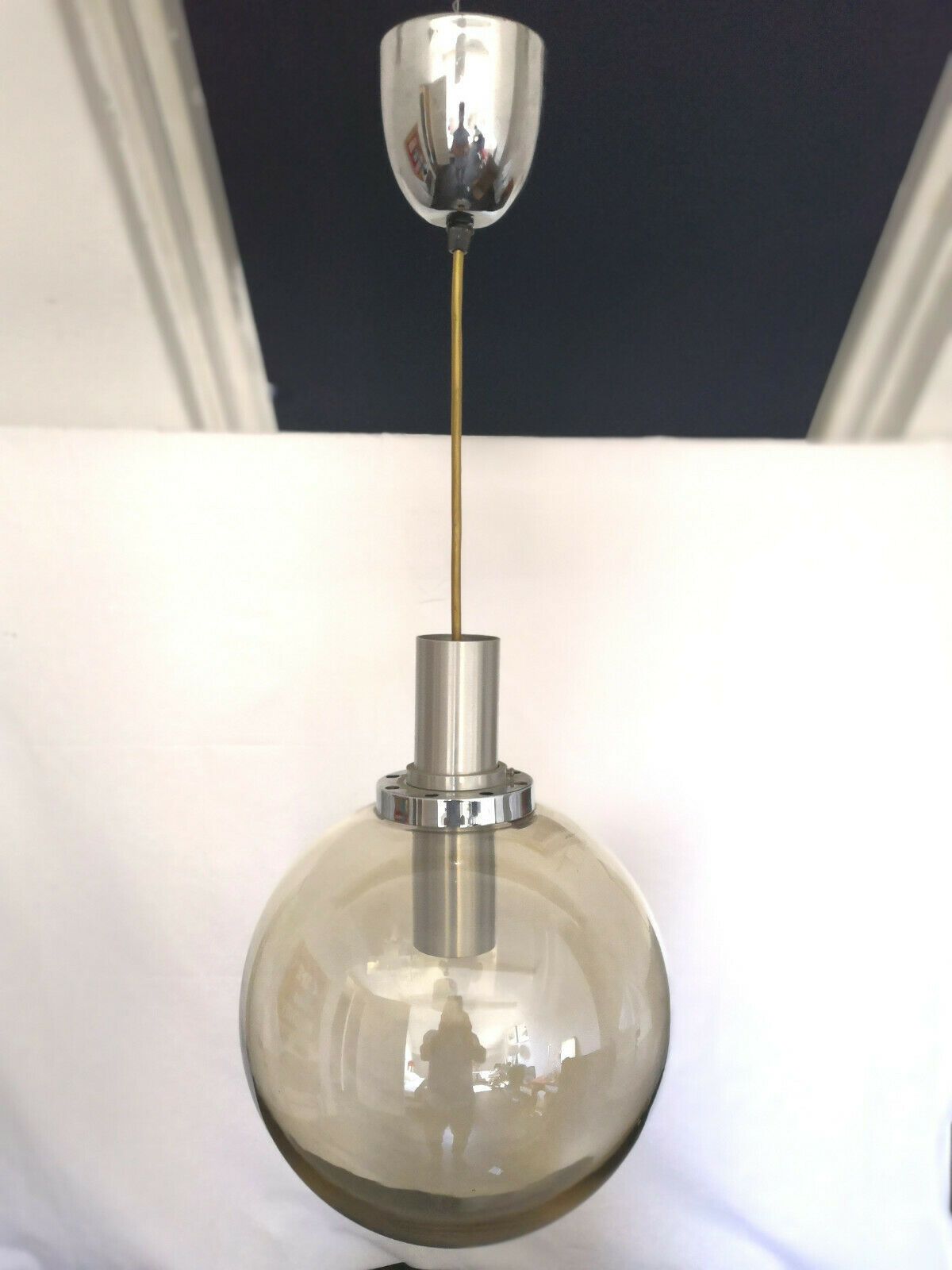Suspension design  inox et verre années 60 - 70