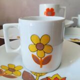5 tasses à expresso en porcelaine