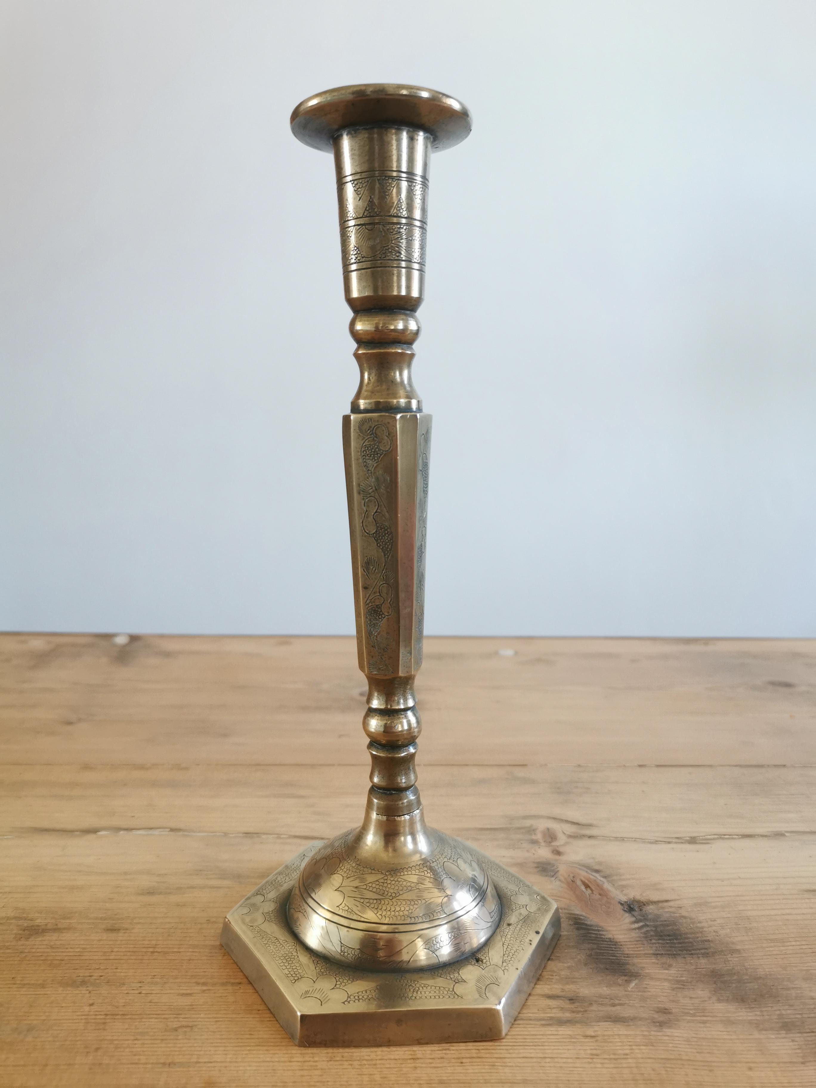 Bronze brass candle holder