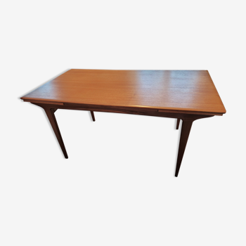 Table design scandinave en teck et placage teck