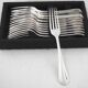Christofle Spatours 12 table forks, 20.7 cm, silver-plated metal in perfect condition.