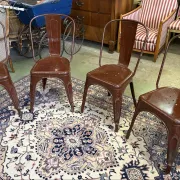 Lot de 4 chaises tolix