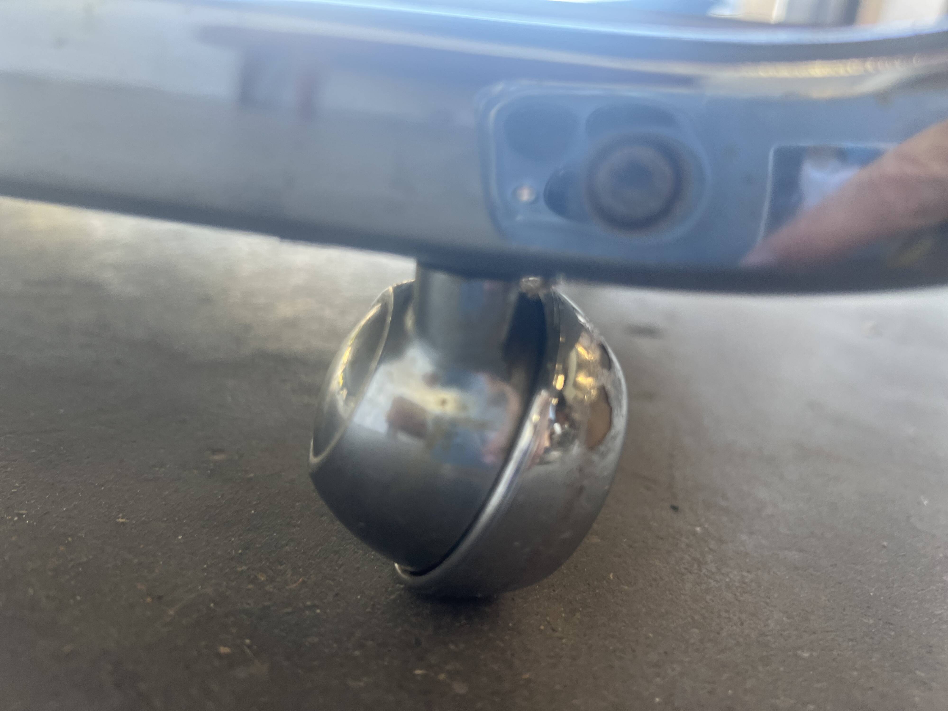 vintage chrome side table/bar cart with glass