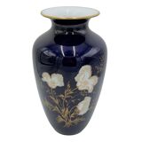 Porcelain cobalt vase, hutschenreuther hohenberg, germany, 1960s