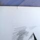 Uzerche, original black chalk drawing by Jean Villette (1913-2005)