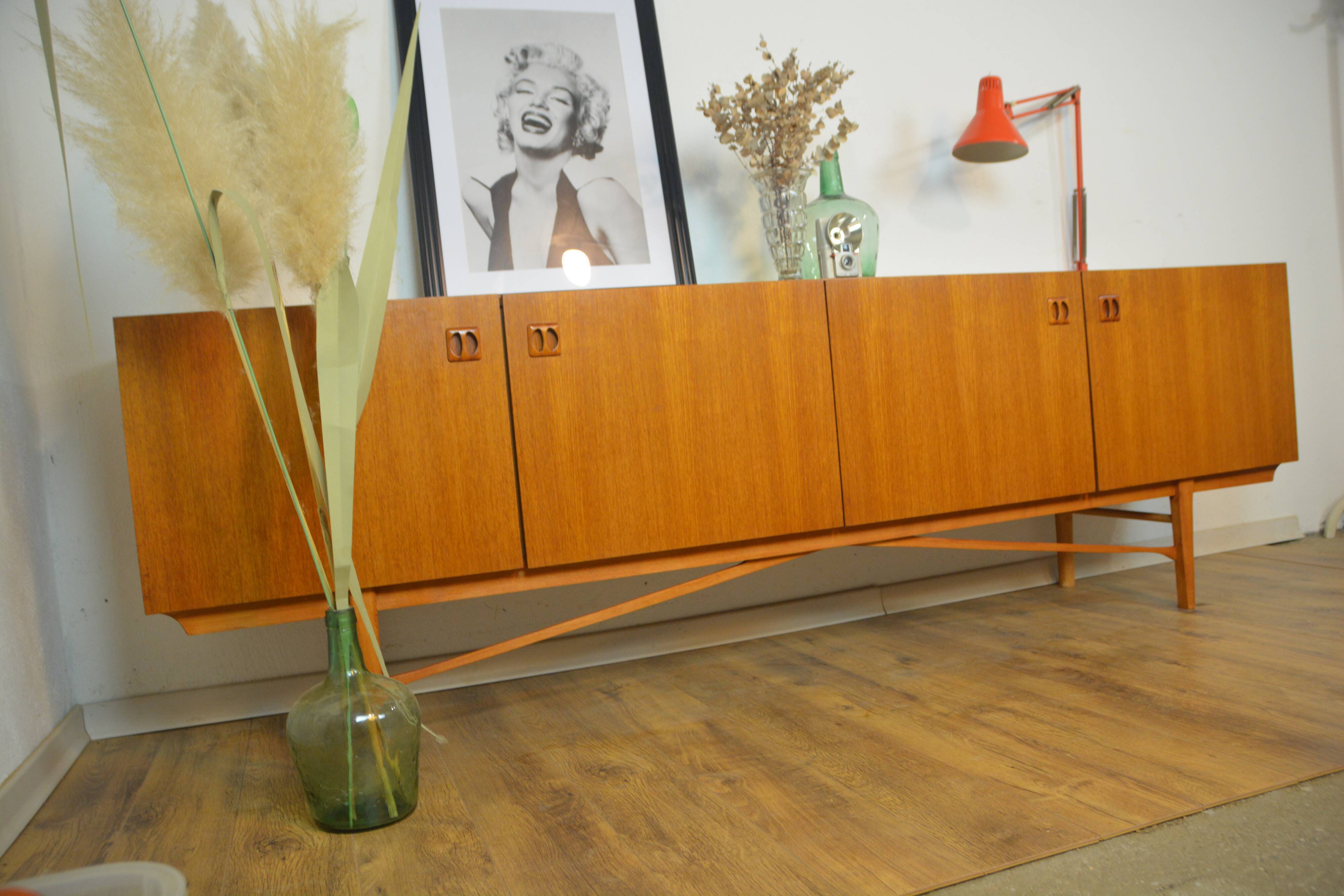 Scandinavian vintage teak row