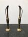 Pair ancient vase soliflore - anse metal vintage golden decoration