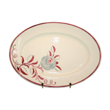K & G pattern oval serving plate roses