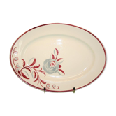 K & G pattern oval serving plate roses