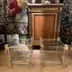 Pair of side tables from the 20th century in plexiglass and glass.