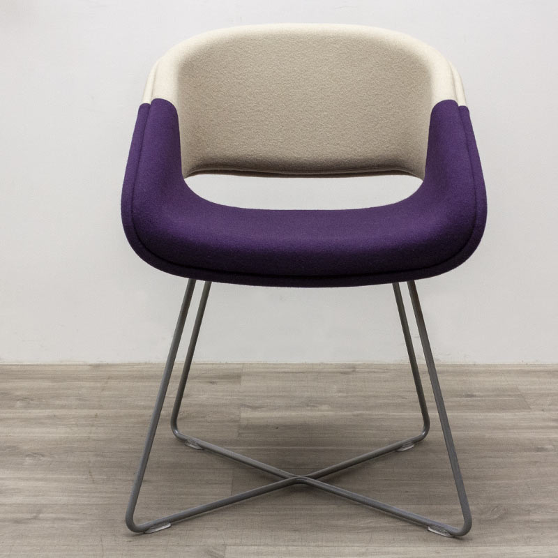Lounge chair orangebox beige and violet