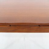 Table à manger extensible en teck danois des années 1960